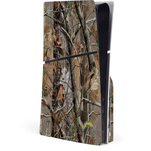 NFL Los Angeles Chargers Realtree AP Camo PS5 Slim Disk Console Skin