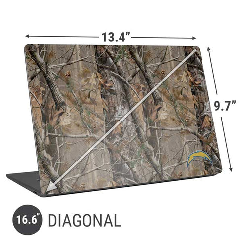 NFL Los Angeles Chargers Realtree AP Camo Universal Laptop 16.6in (13.4 x 9.7in) Skin