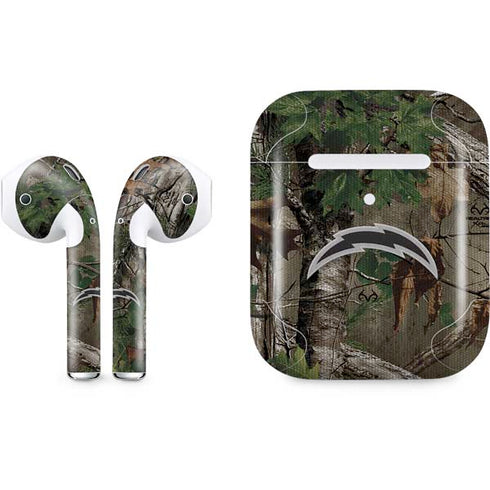 NFL Los Angeles Chargers Realtree Xtra Green Camo Apple AirPods 2 Skin