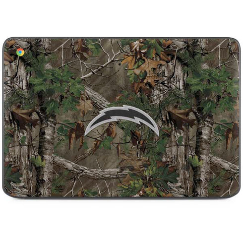 NFL Los Angeles Chargers Realtree Xtra Green Camo HP Chromebook Skin