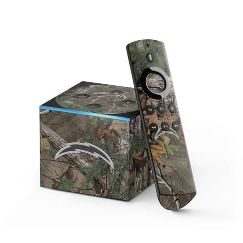 NFL Los Angeles Chargers Realtree Xtra Green Camo Fire TV Cube Skin