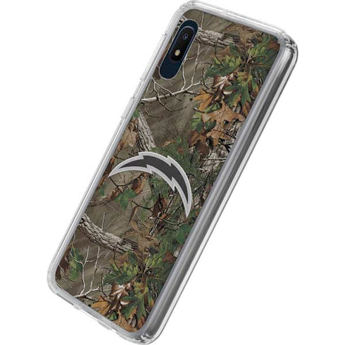 NFL Los Angeles Chargers Realtree Xtra Green Camo Galaxy A10e Clear Case