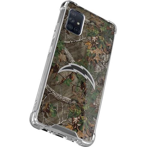 NFL Los Angeles Chargers Realtree Xtra Green Camo Galaxy A51 5G Clear Case