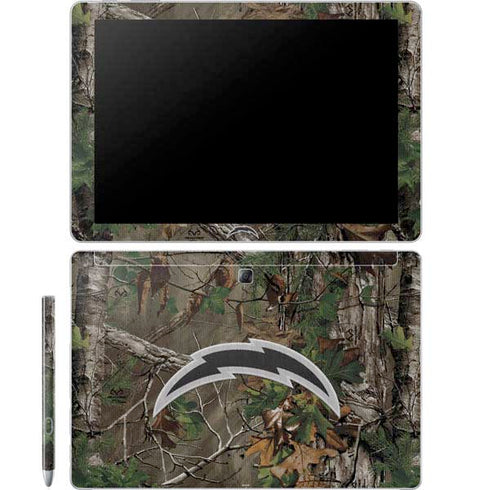 NFL Los Angeles Chargers Realtree Xtra Green Camo Galaxy Book 12in Skin