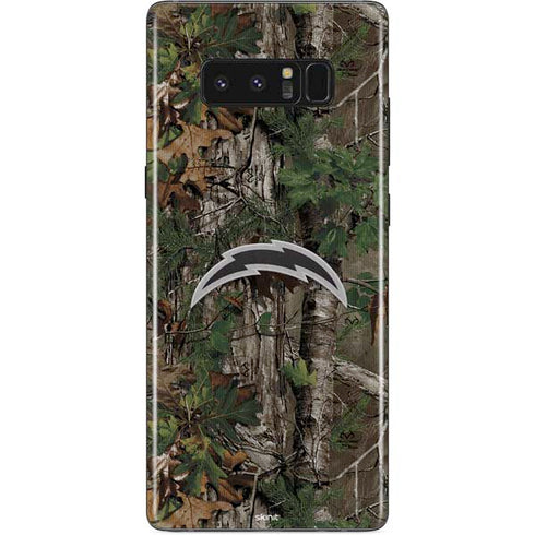 NFL Los Angeles Chargers Realtree Xtra Green Camo Galaxy Note 8 Skin