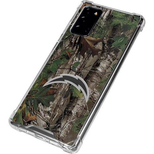 NFL Los Angeles Chargers Realtree Xtra Green Camo Galaxy Note20 5G Clear Case