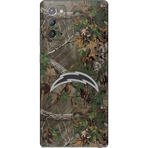 NFL Los Angeles Chargers Realtree Xtra Green Camo Galaxy Note20 5G Skin