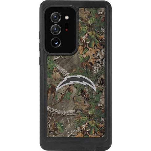 NFL Los Angeles Chargers Realtree Xtra Green Camo Galaxy Note20 Ultra 5G Waterproof Case
