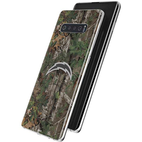 NFL Los Angeles Chargers Realtree Xtra Green Camo Galaxy S10 Plus Skin