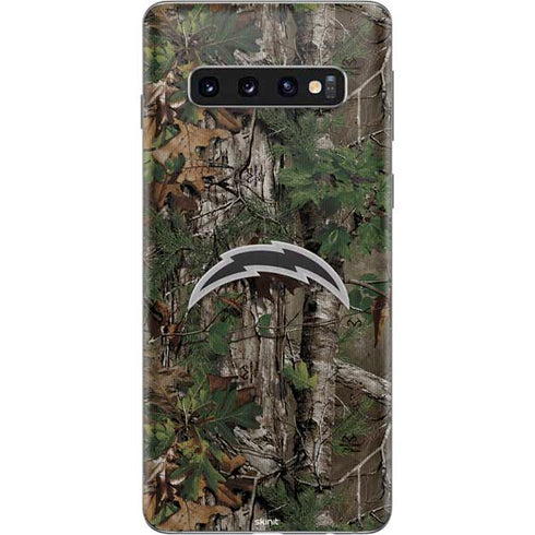 NFL Los Angeles Chargers Realtree Xtra Green Camo Galaxy S10 Skin