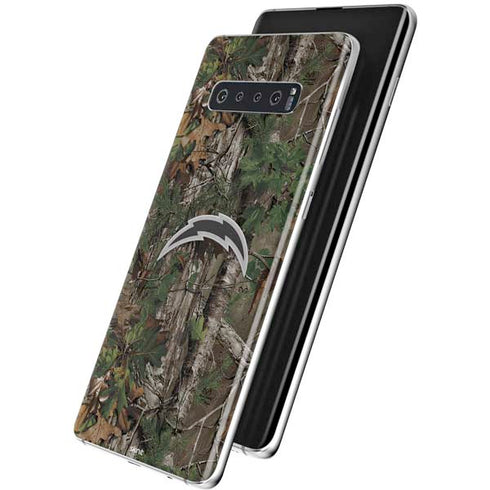 NFL Los Angeles Chargers Realtree Xtra Green Camo Galaxy S10 Skin