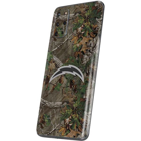 NFL Los Angeles Chargers Realtree Xtra Green Camo Galaxy S20 Plus Skin
