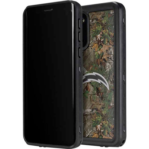 NFL Los Angeles Chargers Realtree Xtra Green Camo Galaxy S20 Plus Waterproof Case