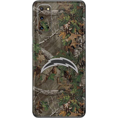 NFL Los Angeles Chargers Realtree Xtra Green Camo Galaxy S20 Skin