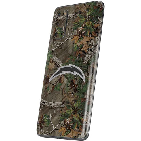 NFL Los Angeles Chargers Realtree Xtra Green Camo Galaxy S20 Skin