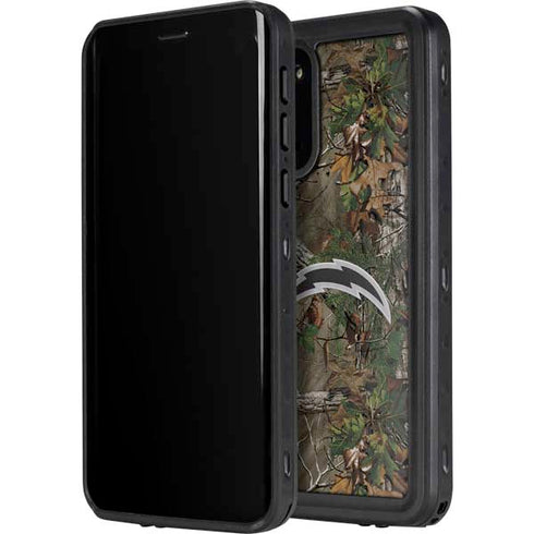 NFL Los Angeles Chargers Realtree Xtra Green Camo Galaxy S20 Waterproof Case