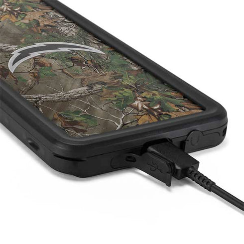 NFL Los Angeles Chargers Realtree Xtra Green Camo Galaxy S20 Waterproof Case