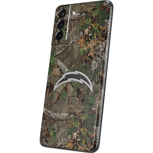 NFL Los Angeles Chargers Realtree Xtra Green Camo Galaxy S21 5G Skin