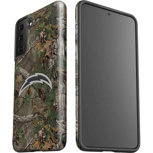 NFL Los Angeles Chargers Realtree Xtra Green Camo Galaxy S21 FE Pro Case