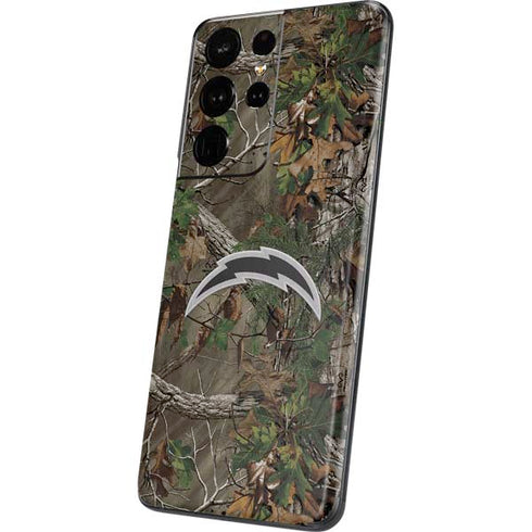 NFL Los Angeles Chargers Realtree Xtra Green Camo Galaxy S21 Ultra 5G Skin