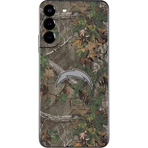 NFL Los Angeles Chargers Realtree Xtra Green Camo Galaxy S22 Plus Skin
