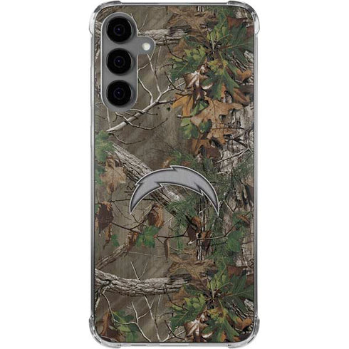 NFL Los Angeles Chargers Realtree Xtra Green Camo Galaxy S24 Plus Clear Case