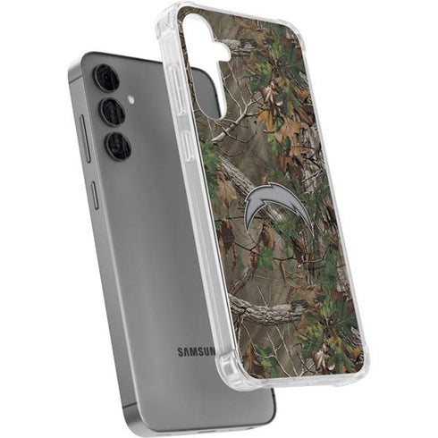 NFL Los Angeles Chargers Realtree Xtra Green Camo Galaxy S24 Plus Clear Case