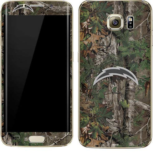 NFL Los Angeles Chargers Realtree Xtra Green Camo Galaxy S7 Edge Skin