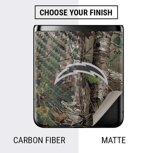 NFL Los Angeles Chargers Realtree Xtra Green Camo Galaxy Z Flip Skin