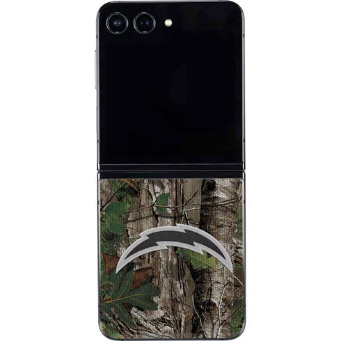 NFL Los Angeles Chargers Realtree Xtra Green Camo Galaxy Z Flip5 5G Skin