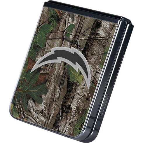 NFL Los Angeles Chargers Realtree Xtra Green Camo Galaxy Z Flip5 5G Skin