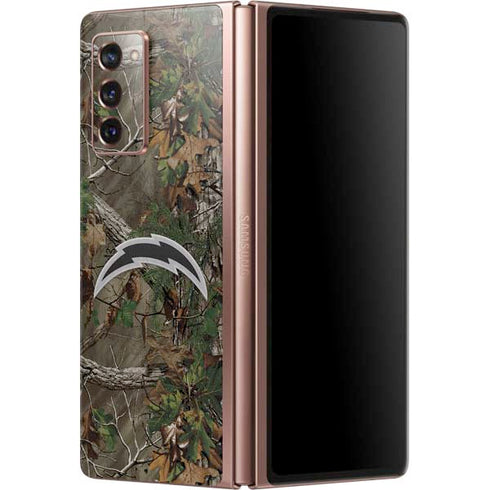 NFL Los Angeles Chargers Realtree Xtra Green Camo Galaxy Z Fold2 5G Skin