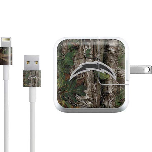 NFL Los Angeles Chargers Realtree Xtra Green Camo iPad Charger (10W USB) Skin