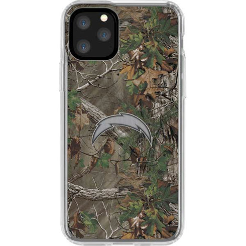 NFL Los Angeles Chargers Realtree Xtra Green Camo iPhone 11 Pro Clear Case