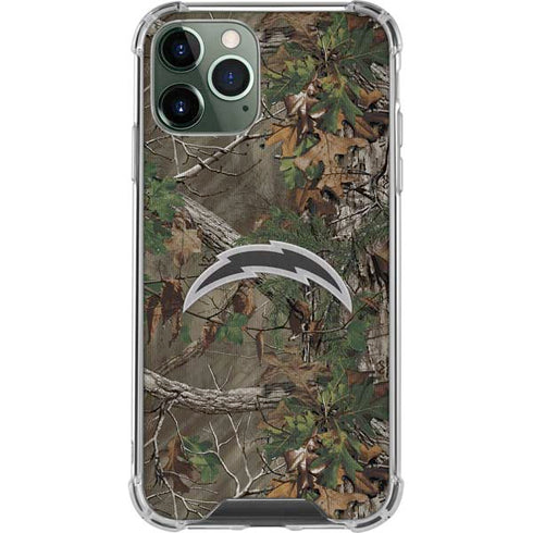 NFL Los Angeles Chargers Realtree Xtra Green Camo iPhone 12 Pro Clear Case
