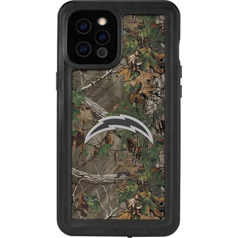 NFL Los Angeles Chargers Realtree Xtra Green Camo iPhone 12 Pro Max Waterproof Case