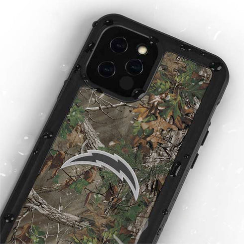 NFL Los Angeles Chargers Realtree Xtra Green Camo iPhone 12 Pro Waterproof Case