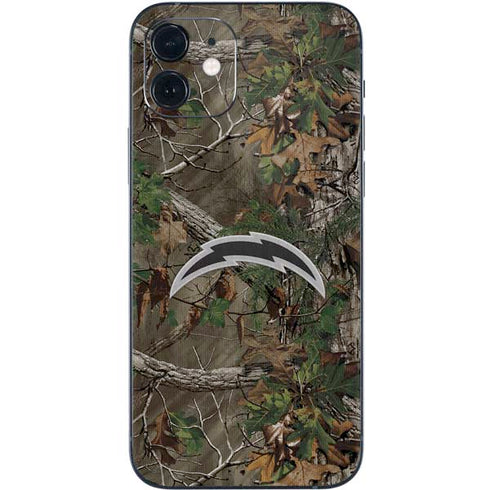NFL Los Angeles Chargers Realtree Xtra Green Camo iPhone 12 Skin
