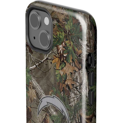 NFL Los Angeles Chargers Realtree Xtra Green Camo iPhone 15 Plus Impact Case