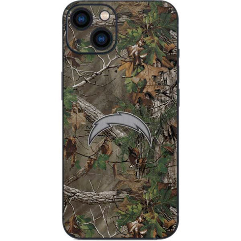 NFL Los Angeles Chargers Realtree Xtra Green Camo iPhone 15 Plus Skin