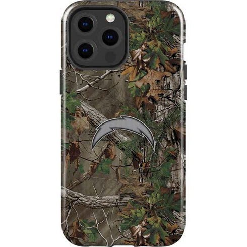 NFL Los Angeles Chargers Realtree Xtra Green Camo iPhone 15 Pro Max Impact Case