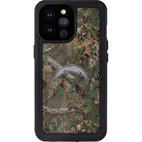 NFL Los Angeles Chargers Realtree Xtra Green Camo iPhone 14 Pro Max Waterproof Case