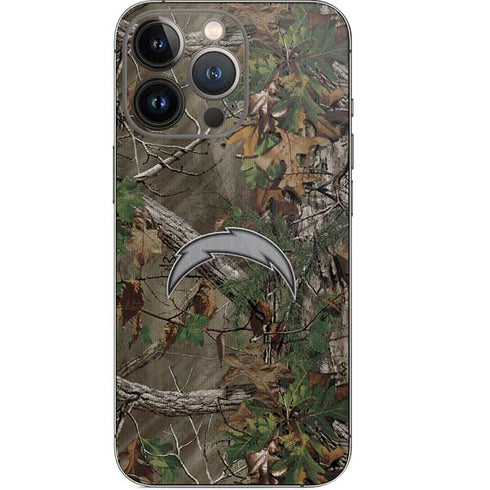 NFL Los Angeles Chargers Realtree Xtra Green Camo iPhone 14 Pro Skin