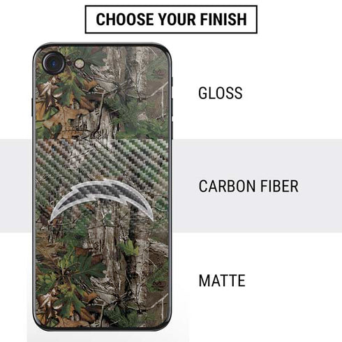 NFL Los Angeles Chargers Realtree Xtra Green Camo iPhone SE (2nd & 3rd Gen) Skin