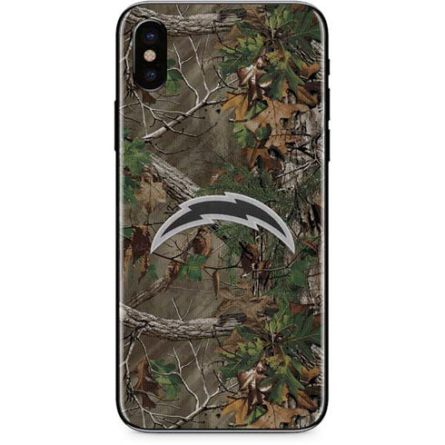 NFL Los Angeles Chargers Realtree Xtra Green Camo iPhone X Skin