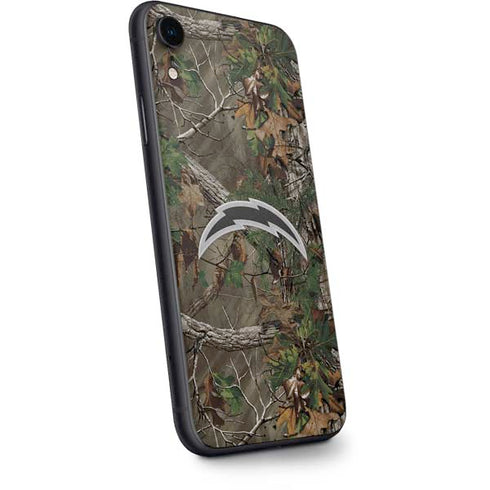NFL Los Angeles Chargers Realtree Xtra Green Camo iPhone XR Skin