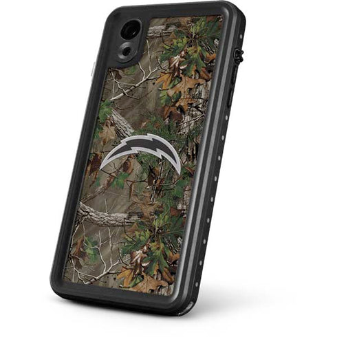 NFL Los Angeles Chargers Realtree Xtra Green Camo iPhone XR Waterproof Case