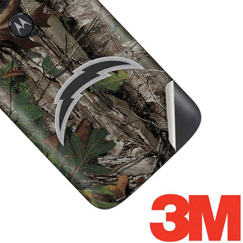 NFL Los Angeles Chargers Realtree Xtra Green Camo Moto E5 Play Skin