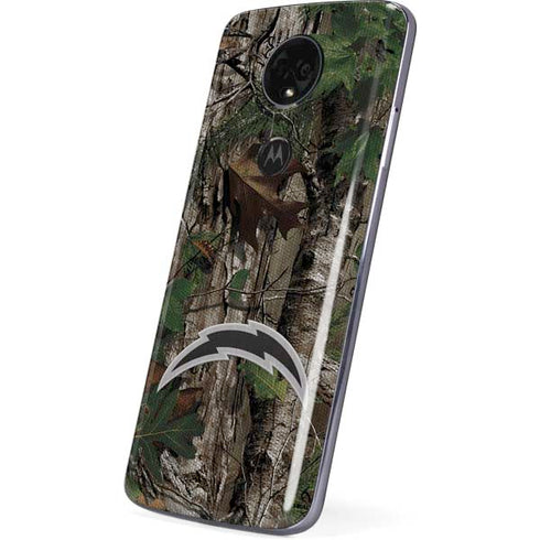 NFL Los Angeles Chargers Realtree Xtra Green Camo Moto E5 Plus Skin