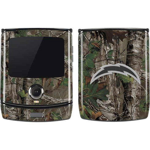 NFL Los Angeles Chargers Realtree Xtra Green Camo Motorola RAZR Skin